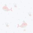 Galerie 281-1 Bambino Little Whales Pink Wallpaper 281-1 Pink Wallpaper