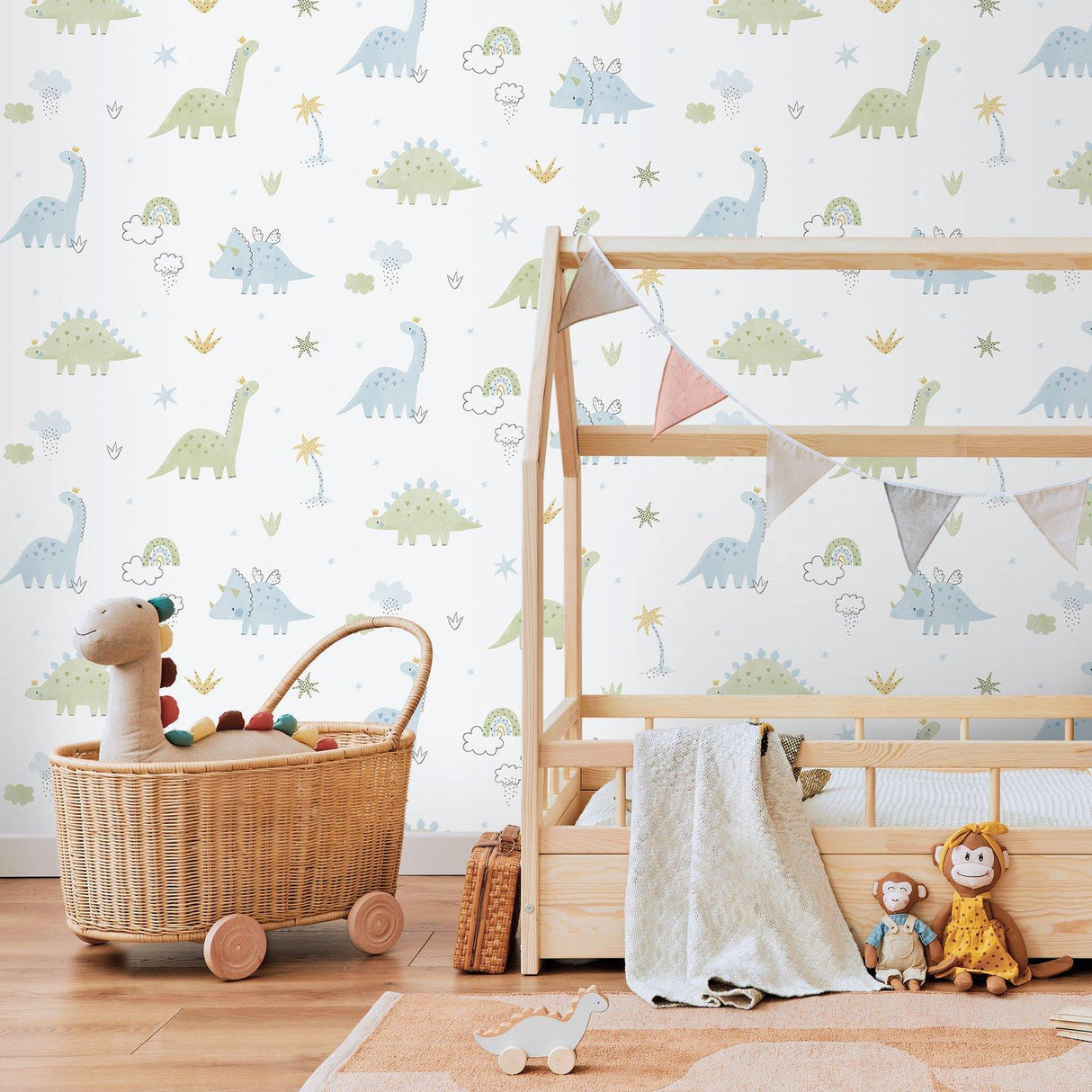 Galerie 283-2 Bambino Dino Blue Wallpaper 283-2 Blue Wallpaper