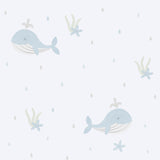 Galerie 281-2 Bambino Little Whales Blue Wallpaper 281-2 Blue Wallpaper