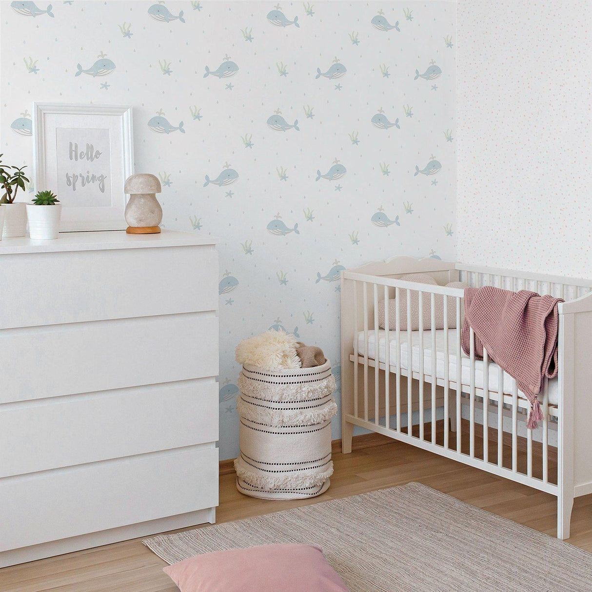 Galerie 281-2 Bambino Little Whales Blue Wallpaper 281-2 Blue Wallpaper
