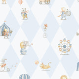 Galerie 282-2 Bambino Cirque Blue Wallpaper 282-2 Blue Wallpaper