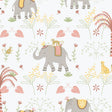 Galerie 285-4 Bambino Elefun Silver Grey Wallpaper 285-4 Silver Grey Wallpaper