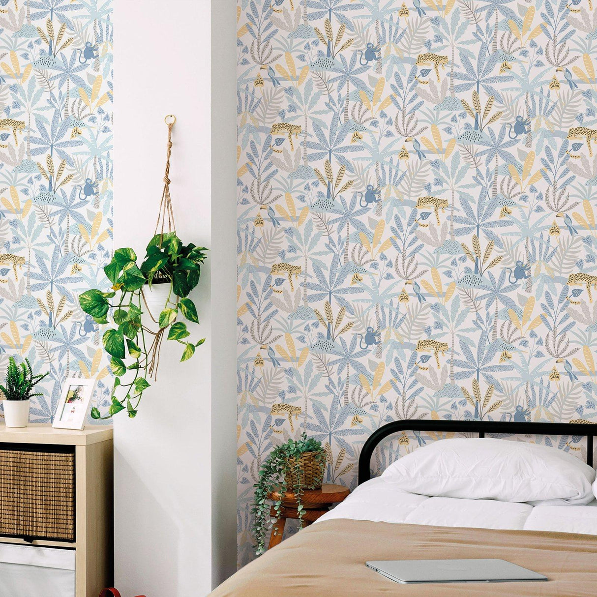 Galerie 286-2 Bambino Jungly Blue Wallpaper 286-2 Blue Wallpaper