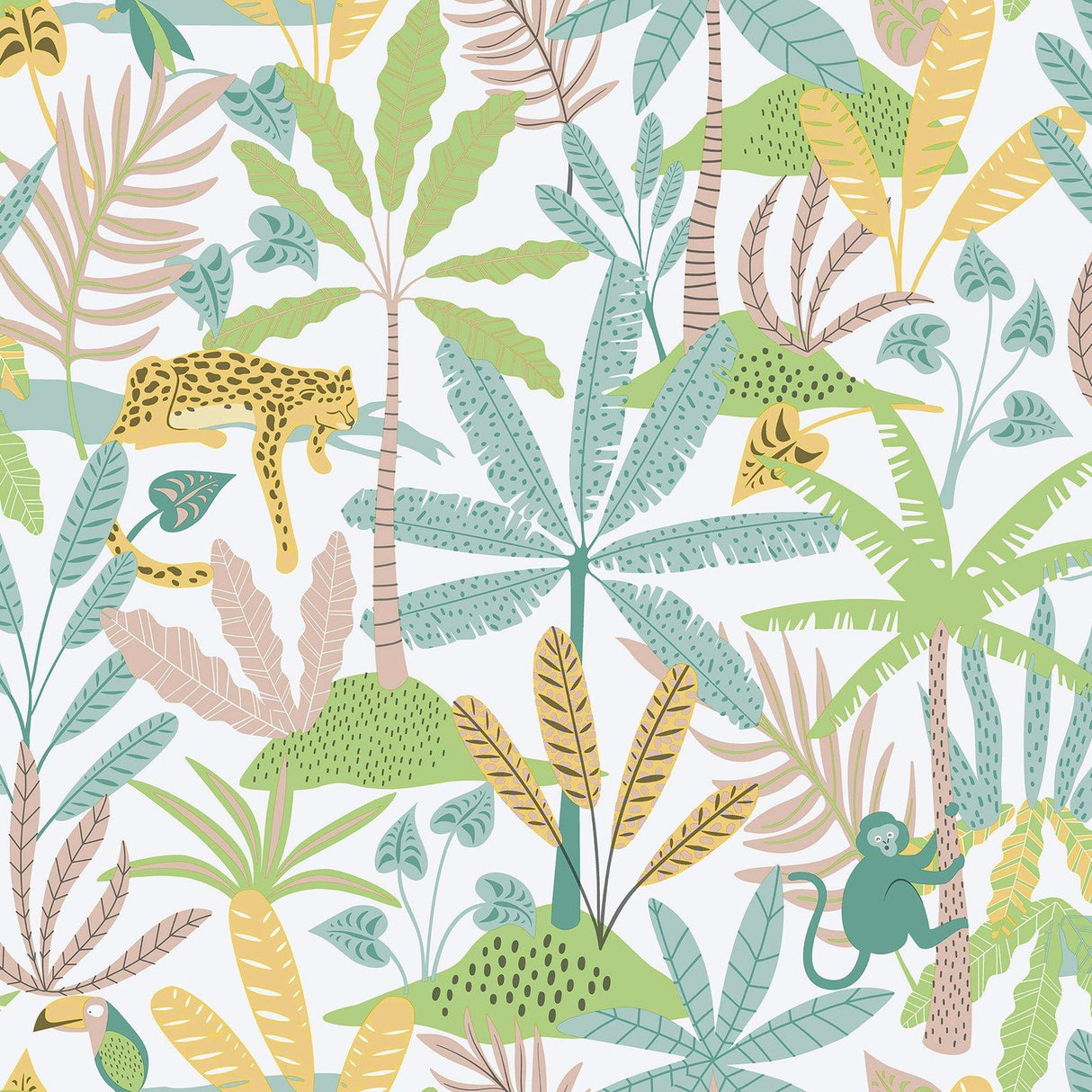 Galerie 286-4 Bambino Jungly Green Wallpaper 286-4 Green Wallpaper