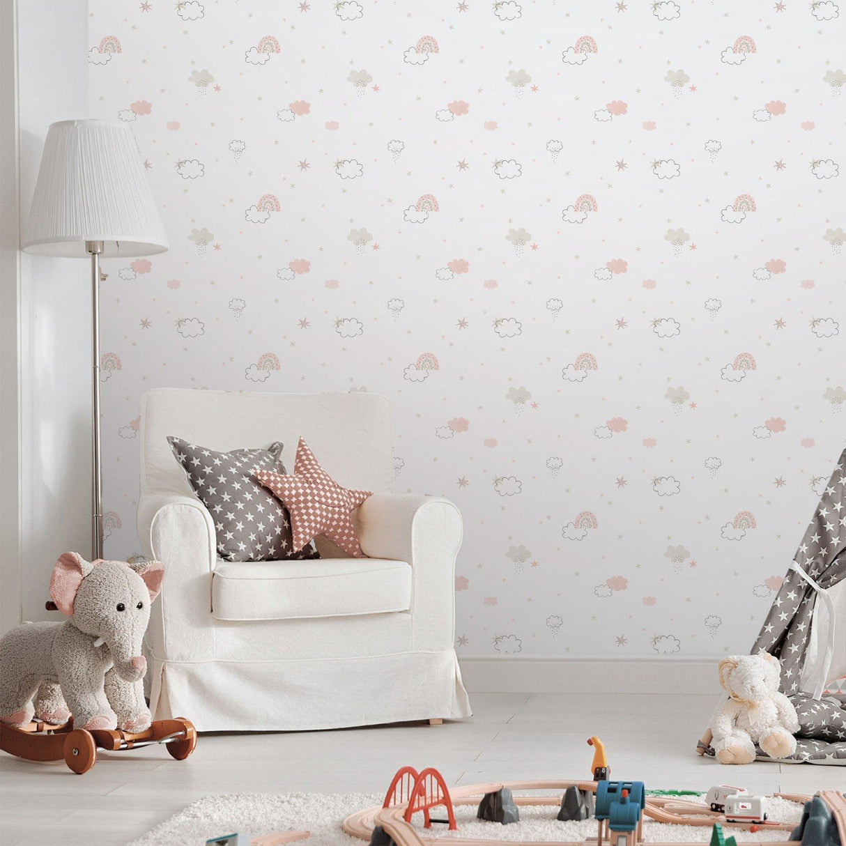 Galerie 288-1 Bambino Rainbow Pink Wallpaper 288-1 Pink Wallpaper