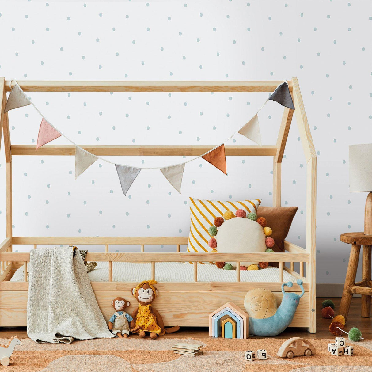 Galerie 291-2 Bambino Spotty Blue Wallpaper 291-2 Blue Wallpaper