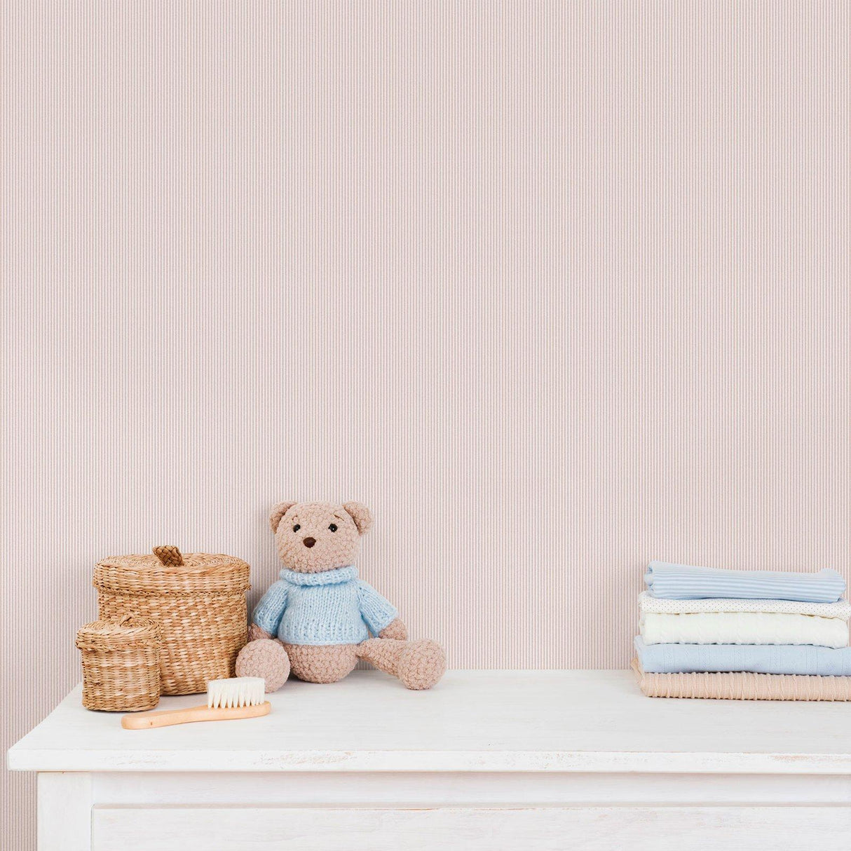 Galerie 292-1 Bambino Tiny Stripes Pink Wallpaper 292-1 Pink Wallpaper