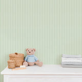 Galerie 292-4 Bambino Tiny Stripes Green Wallpaper 292-4 Green Wallpaper
