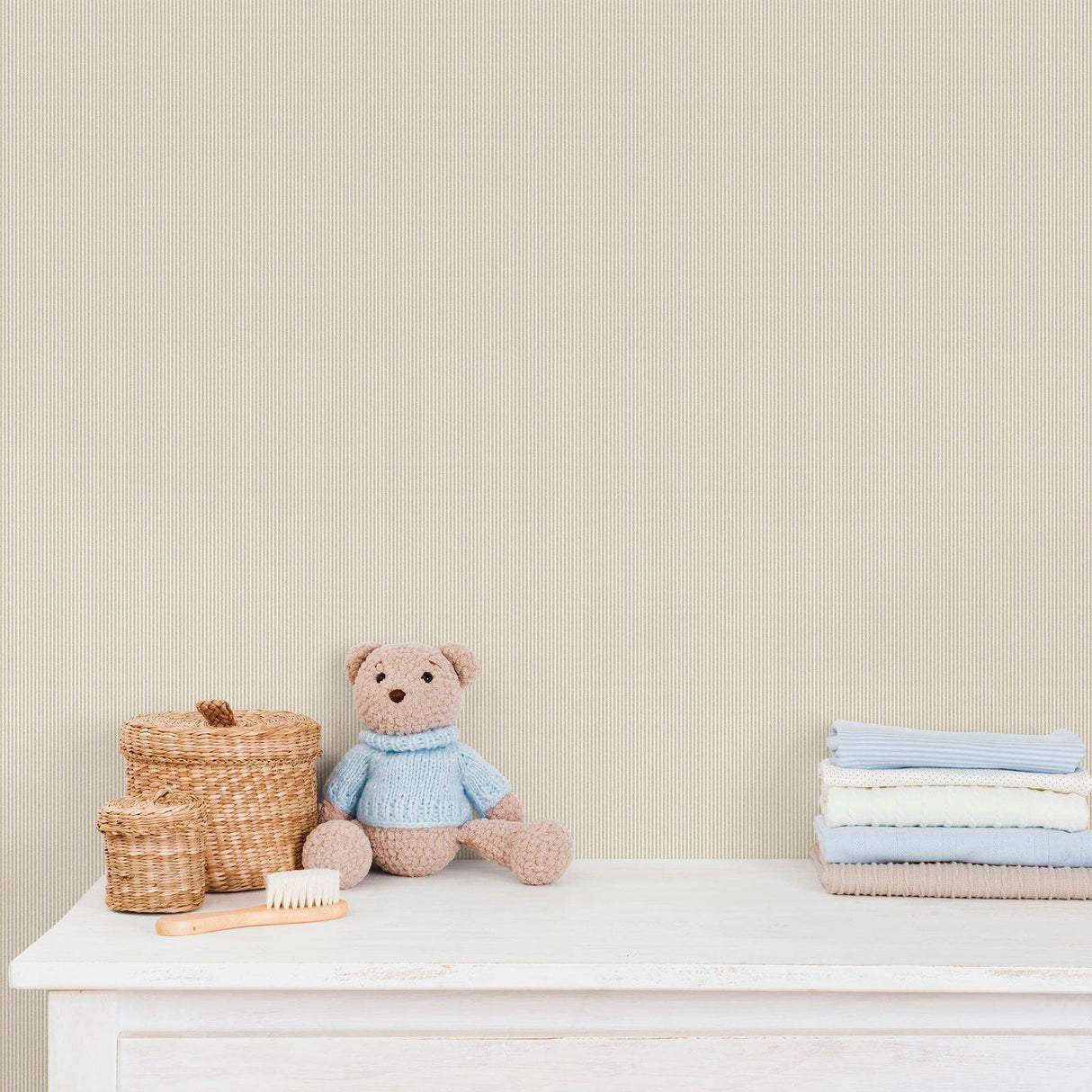 Galerie 292-5 Bambino Tiny Stripes Yellow Wallpaper 292-5 Yellow Wallpaper