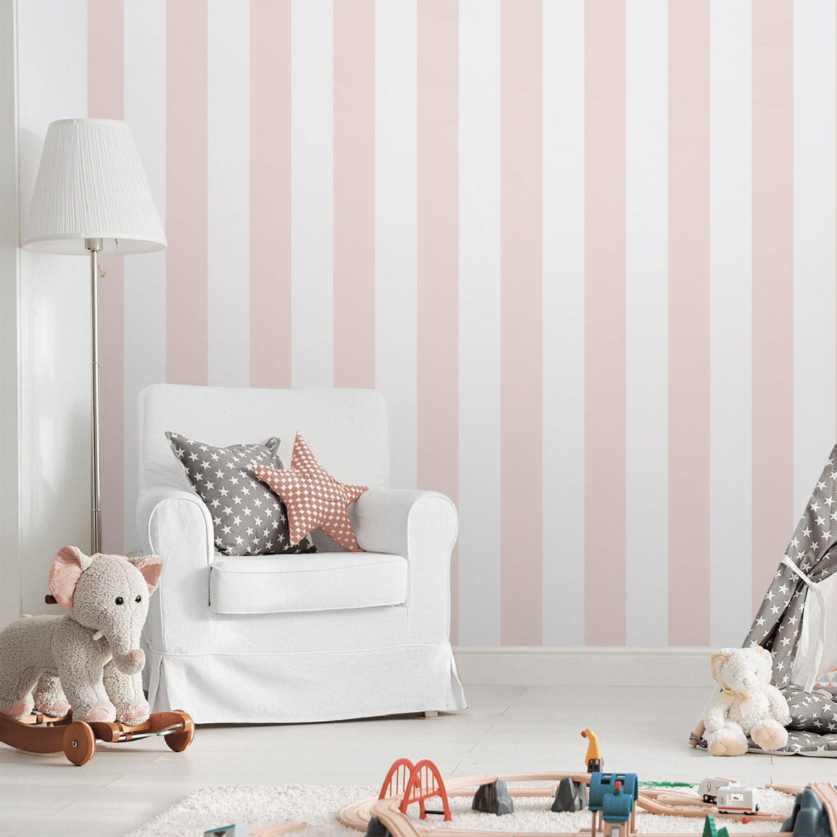 Galerie 293-1 Bambino Bambino Stripes Pink Wallpaper 293-1 Pink Wallpaper