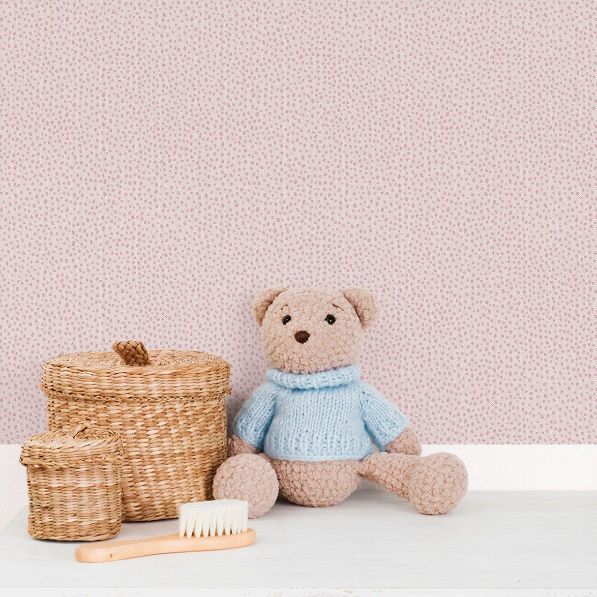 Galerie 294-1 Bambino Dropy Plain Pink Wallpaper 294-1 Pink Wallpaper