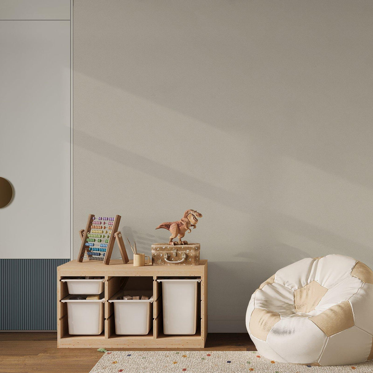 Galerie 294-3 Bambino Dropy Plain Beige Wallpaper 294-3 Beige Wallpaper