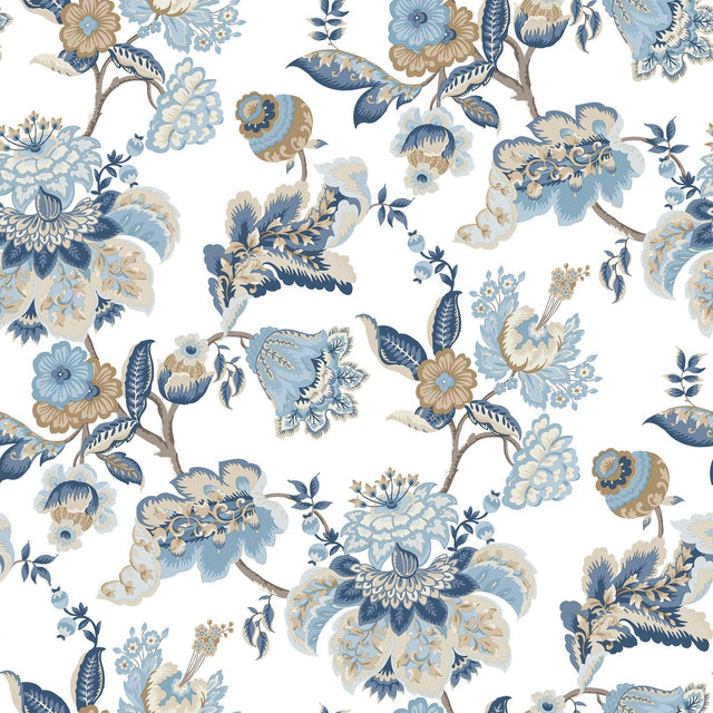 Galerie 8303 Blooming Garden Floral Blue Wallpaper 8303 Blue Wallpaper