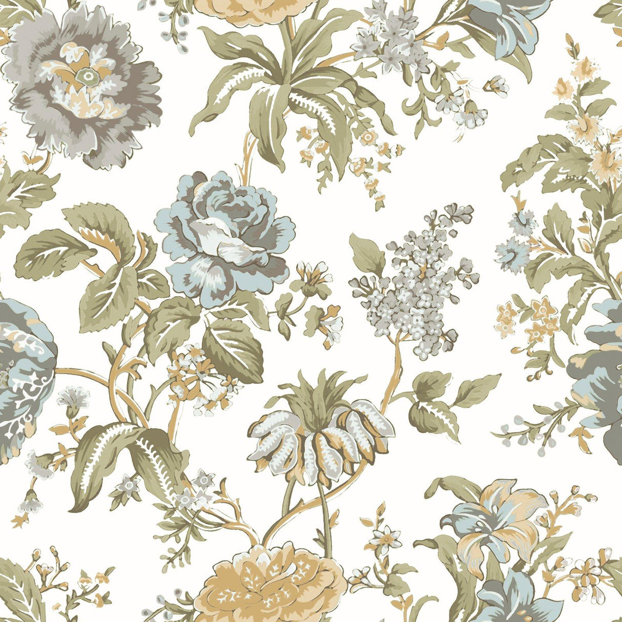 Galerie 8305 Blooming Garden Floral Blue Wallpaper 8305 Blue Wallpaper