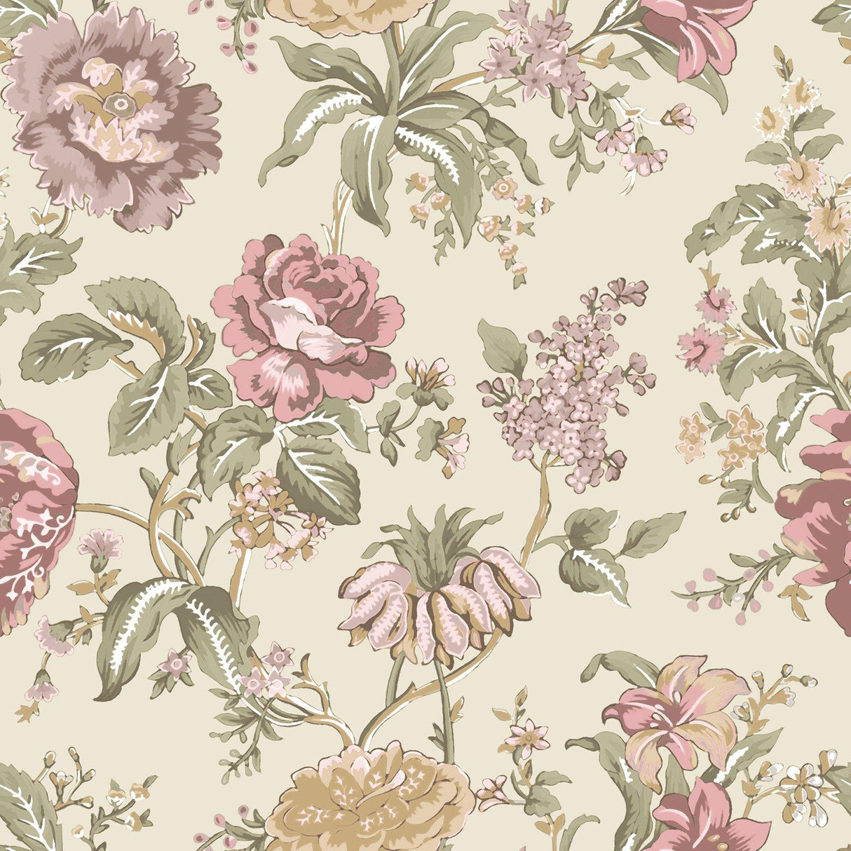 Galerie 8306 Blooming Garden Floral Green Wallpaper 8306 Green Wallpaper