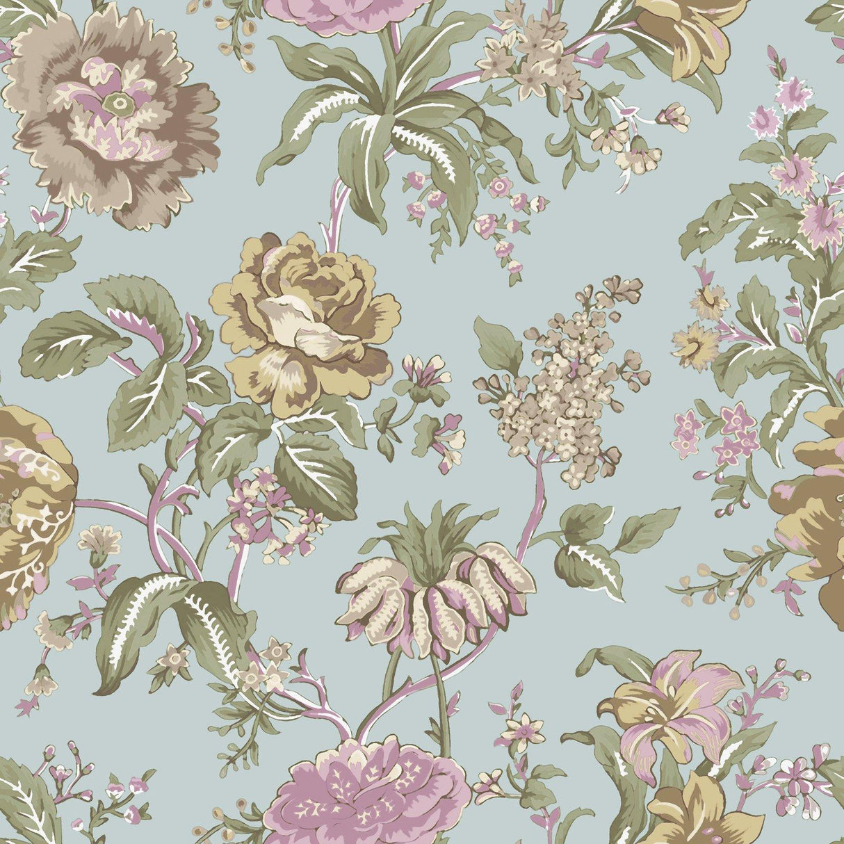 Galerie 8307 Blooming Garden Floral Blue Wallpaper 8307 Blue Wallpaper