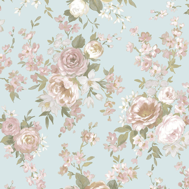 Galerie 8311 Blooming Garden Floral Blue Wallpaper 8311 Blue Wallpaper