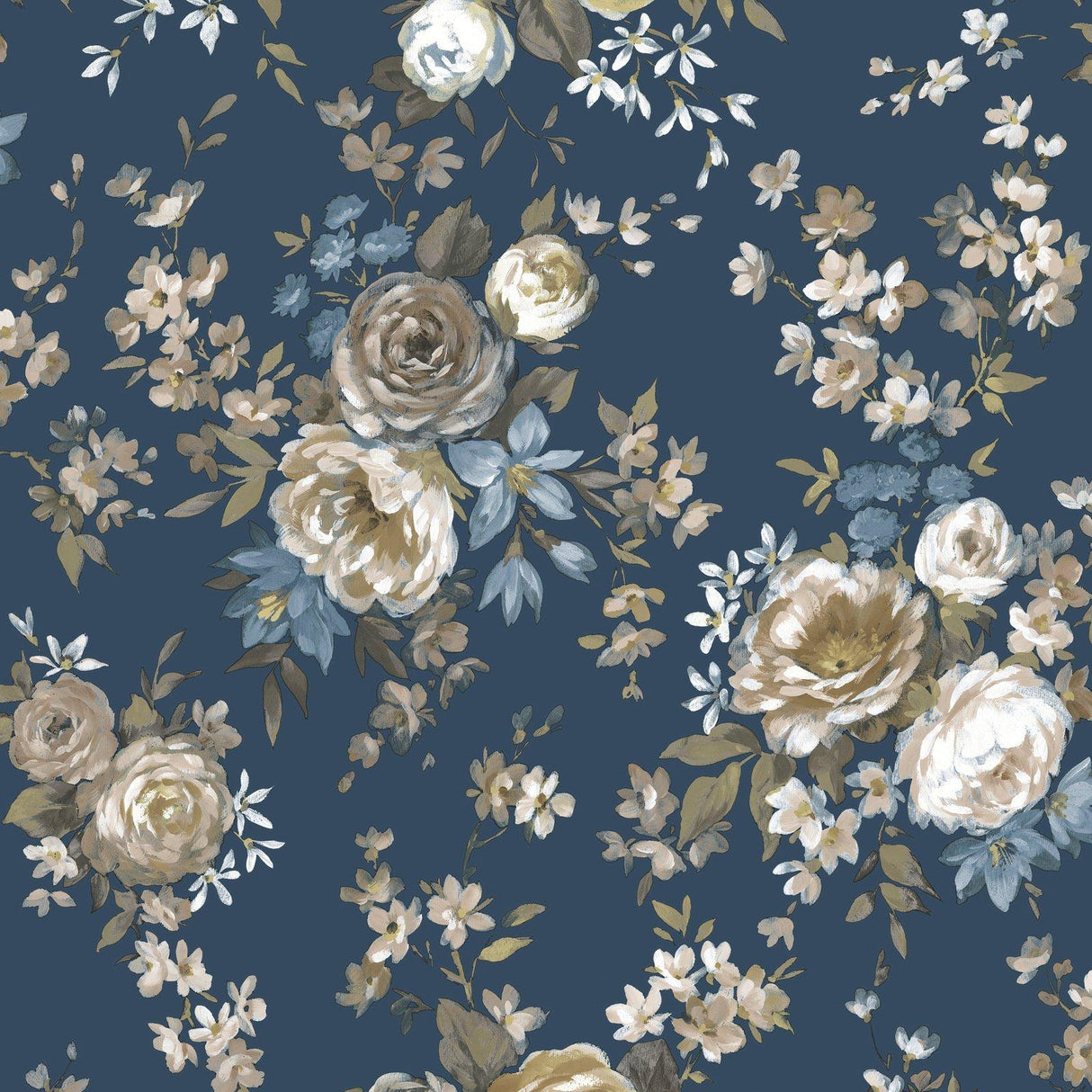 Galerie 8313 Blooming Garden Floral Blue Wallpaper 8313 Blue Wallpaper