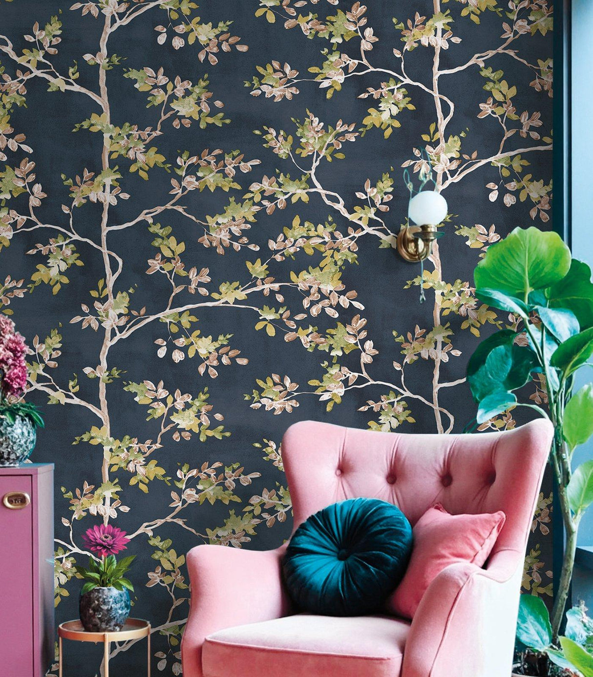 Galerie 8322 Blooming Garden Floral Blue Wallpaper 8322 Blue Wallpaper