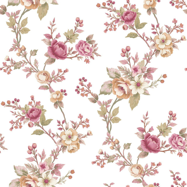 Galerie 8326 Blooming Garden Floral Red Wallpaper 8326 Red Wallpaper
