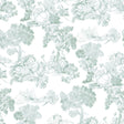 Galerie 8341 Blooming Garden Toile Blue Wallpaper 8341 Blue Wallpaper
