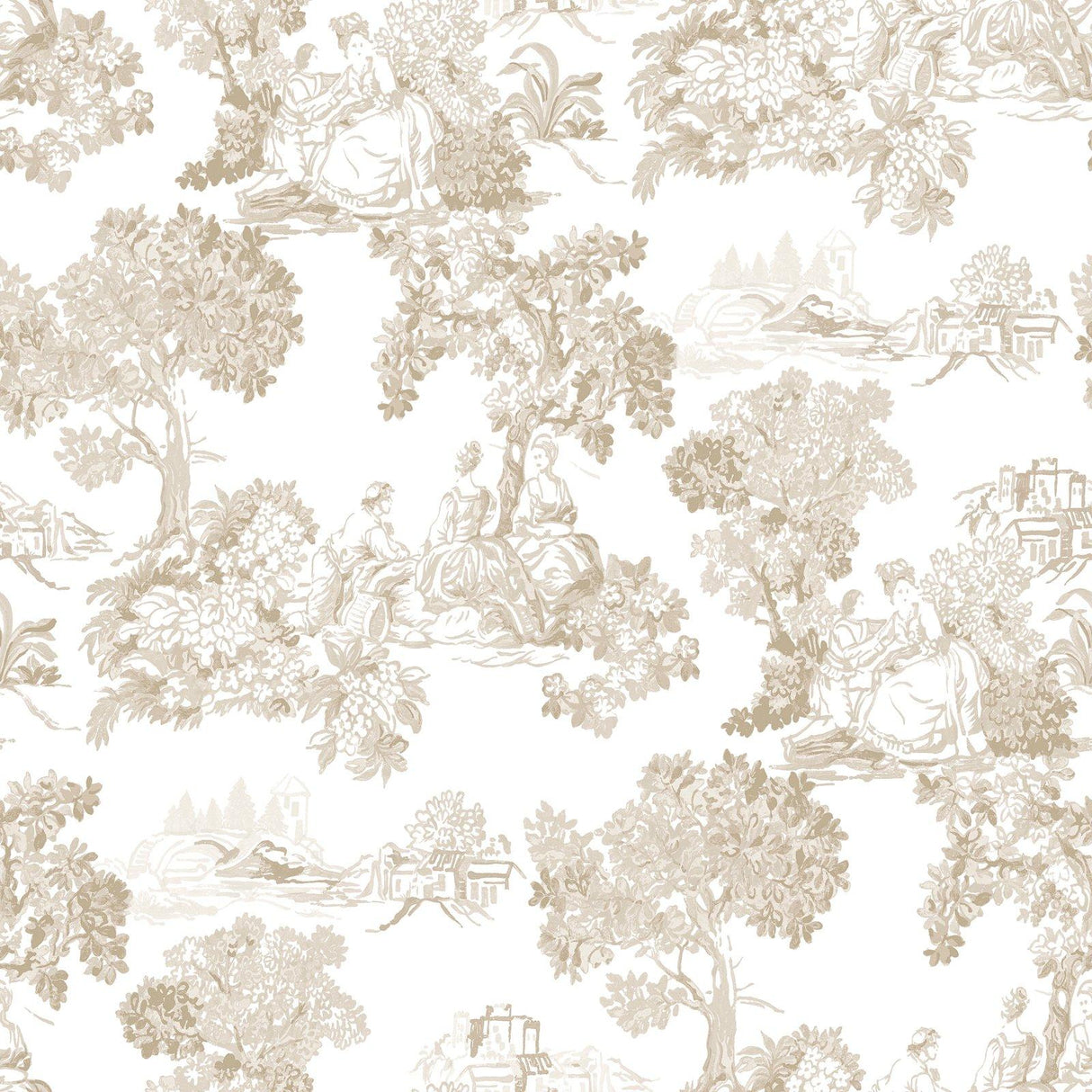 Galerie 8340 Blooming Garden Toile Beige Wallpaper 8340 Beige Wallpaper