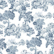 Galerie 8342 Blooming Garden Toile Blue Wallpaper 8342 Blue Wallpaper