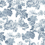 Galerie 8342 Blooming Garden Toile Blue Wallpaper 8342 Blue Wallpaper