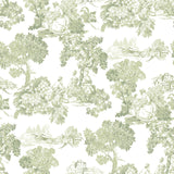 Galerie 8344 Blooming Garden Toile Green Wallpaper 8344 Green Wallpaper