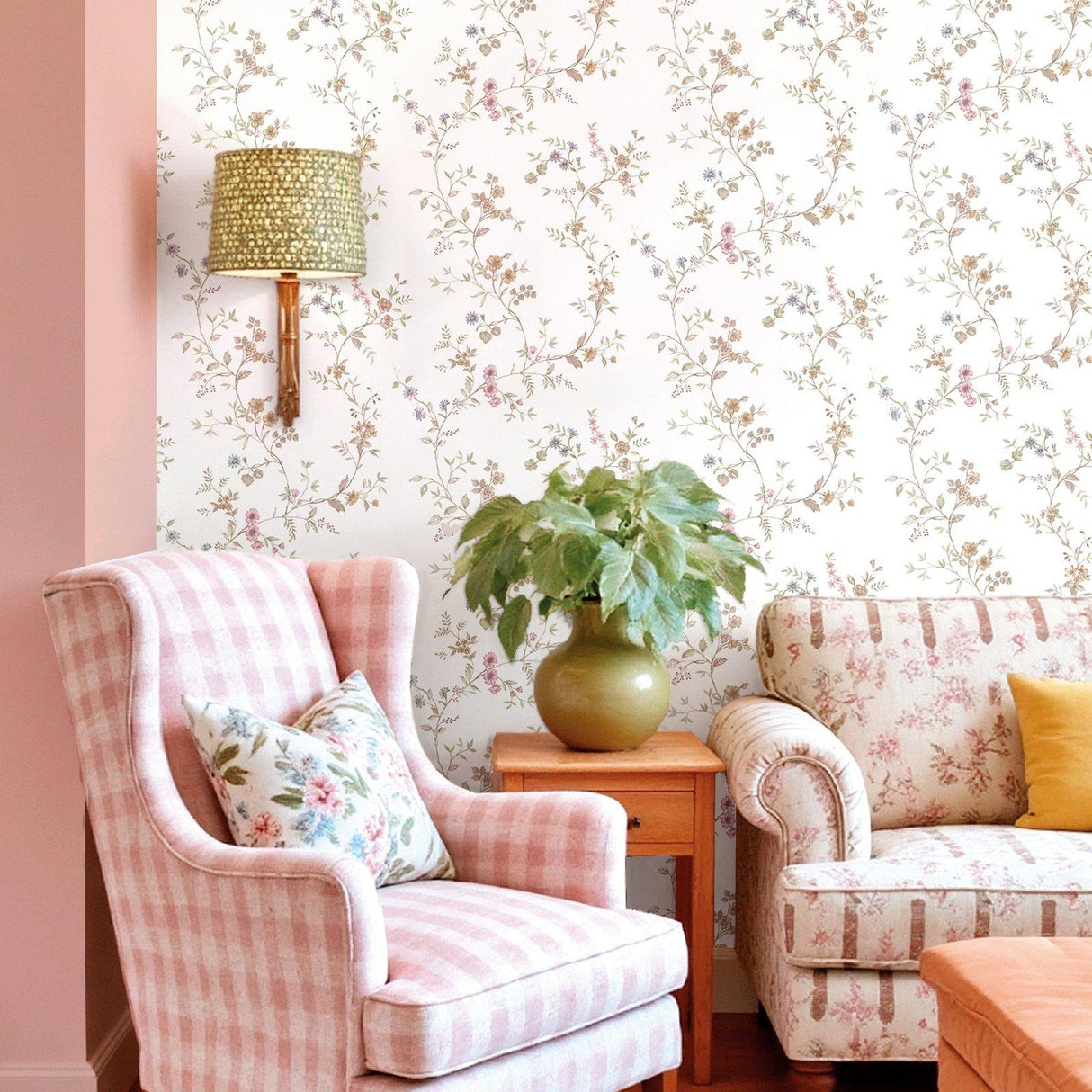 Galerie 8355 Blooming Garden Floral Beige Wallpaper 8355 Beige Wallpaper