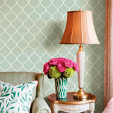 Galerie 8378 Blooming Garden Stripe Green Wallpaper 8378 Green Wallpaper