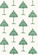Thibaut May Tree Blue And Green Wallpaper