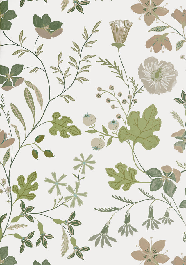 Thibaut Bloom Sage Wallpaper