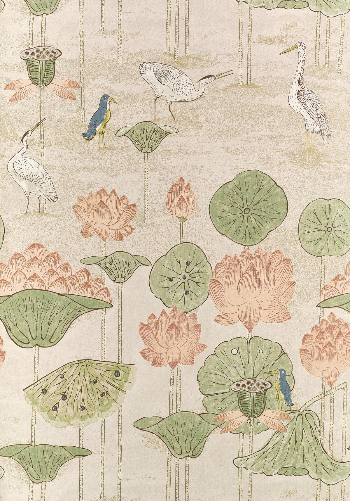 Thibaut Malea Apricot Wallpaper