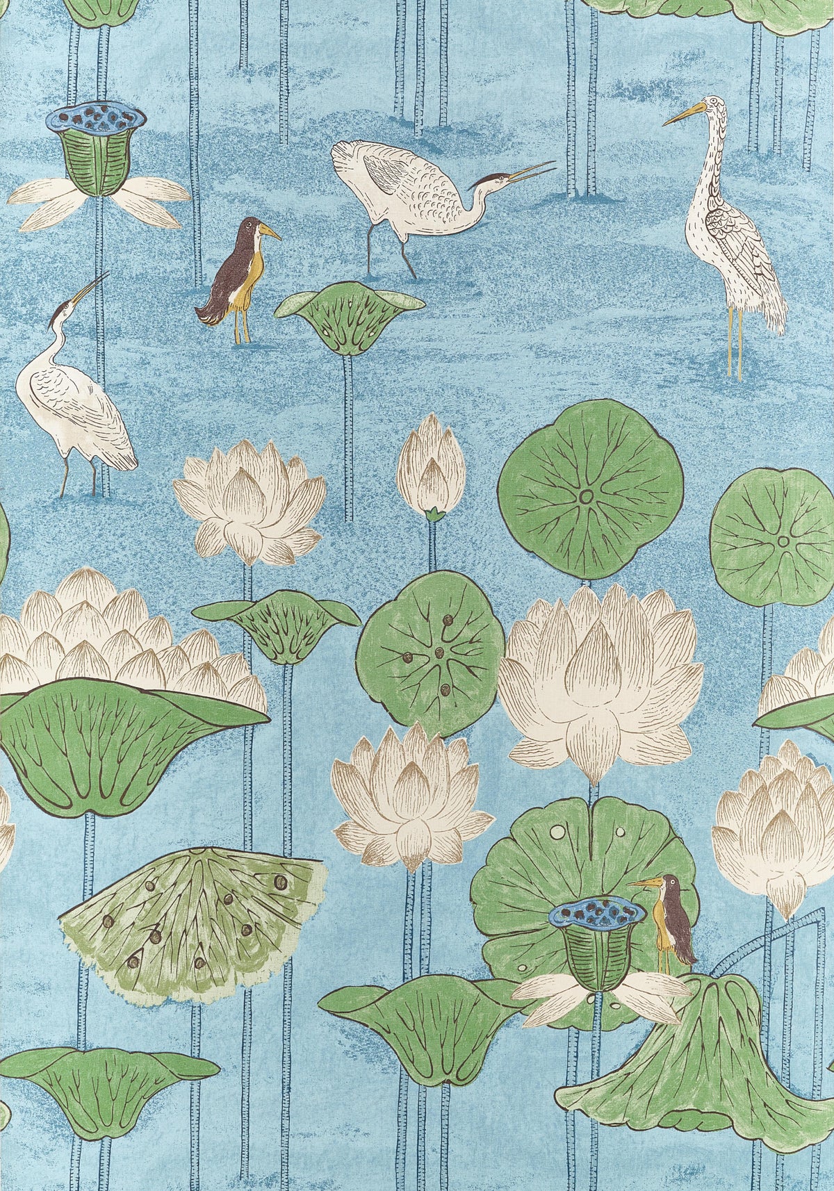 Thibaut Malea Sky Blue Wallpaper