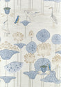Thibaut Malea Blue And Beige Wallpaper