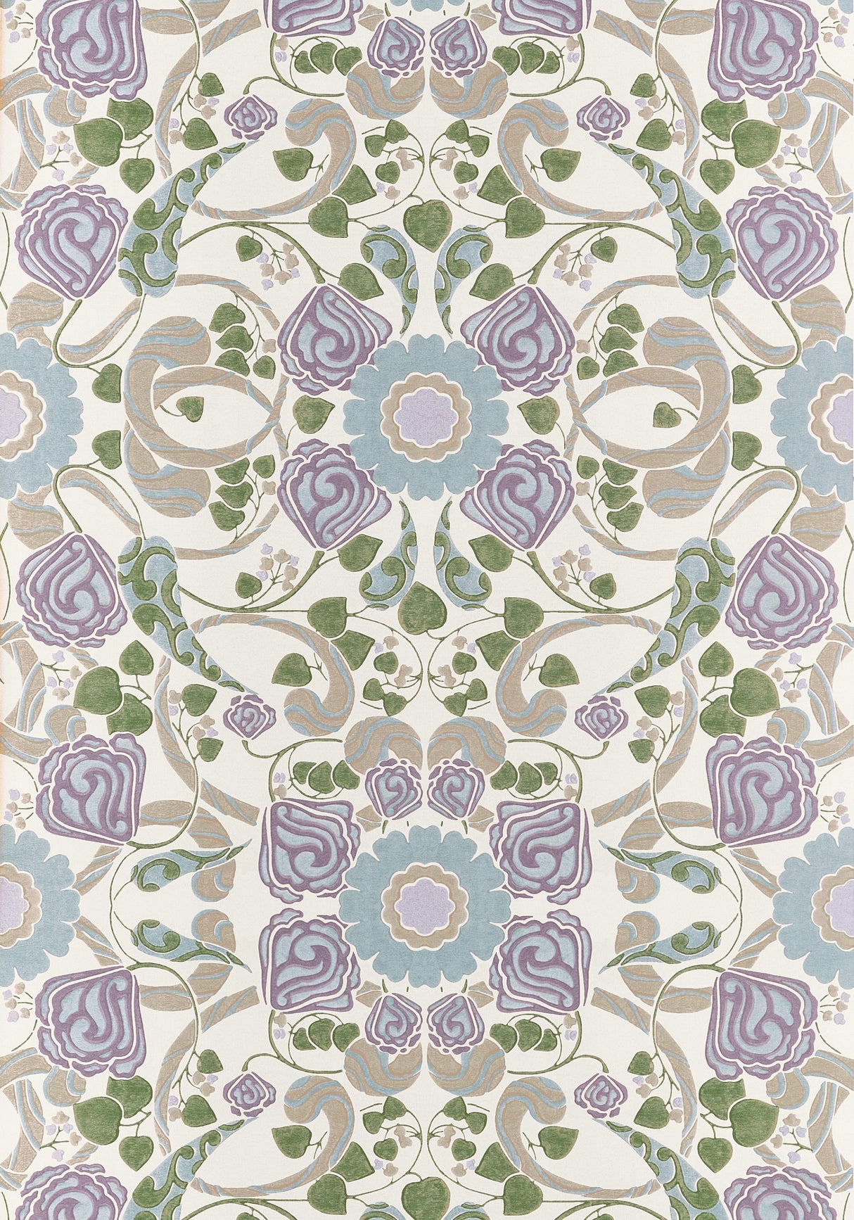 Thibaut Margaux Lavender And Blue Wallpaper