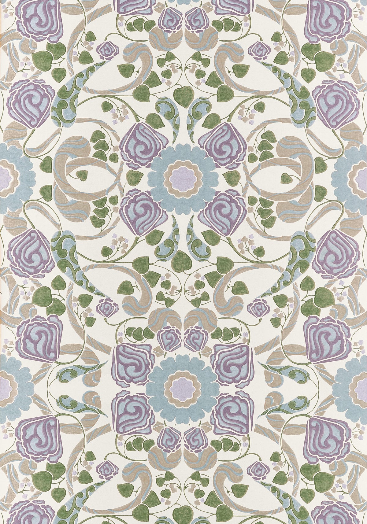 Thibaut Margaux Lavender And Blue Wallpaper