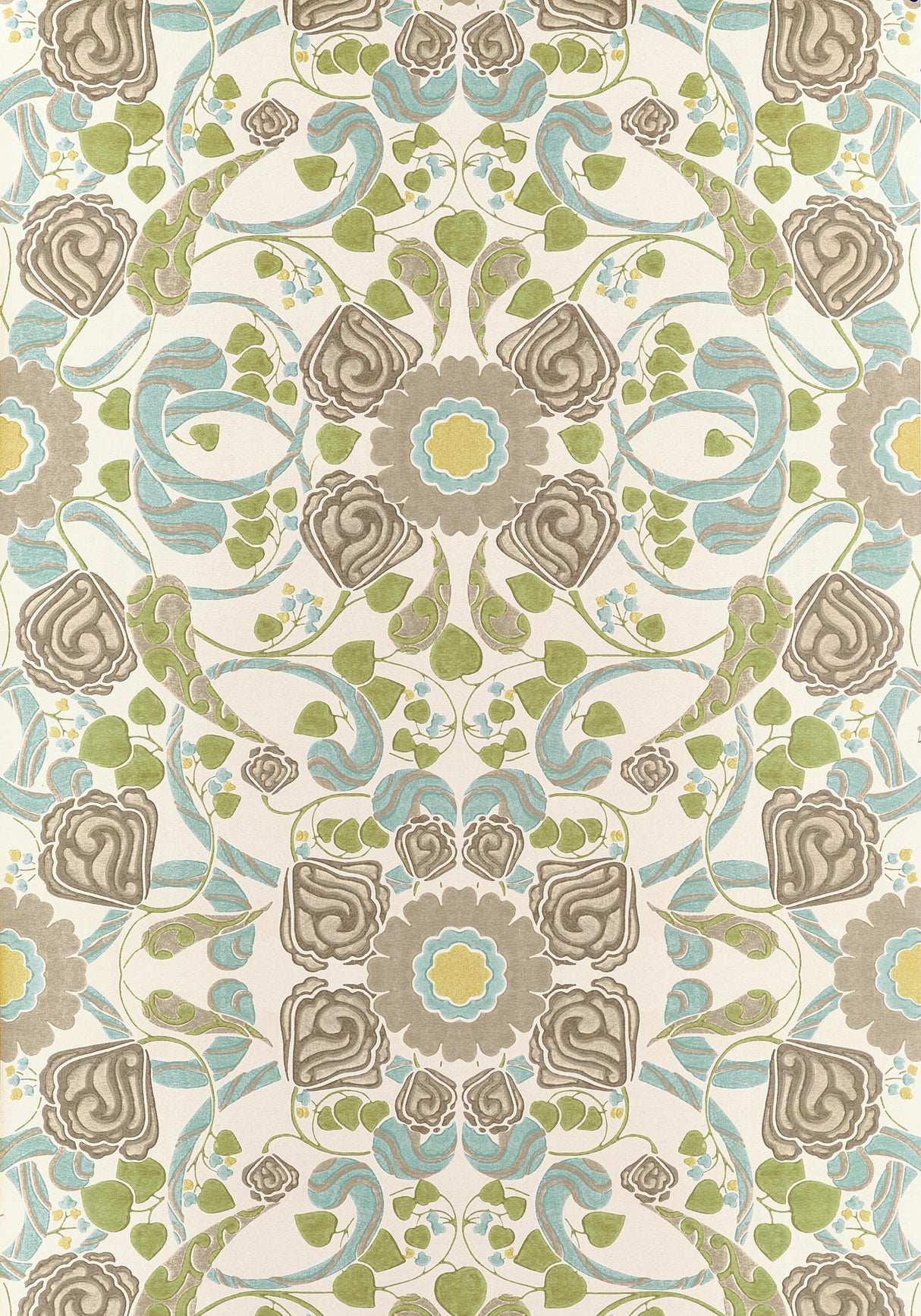 Thibaut Margaux Beige And Yellow Wallpaper