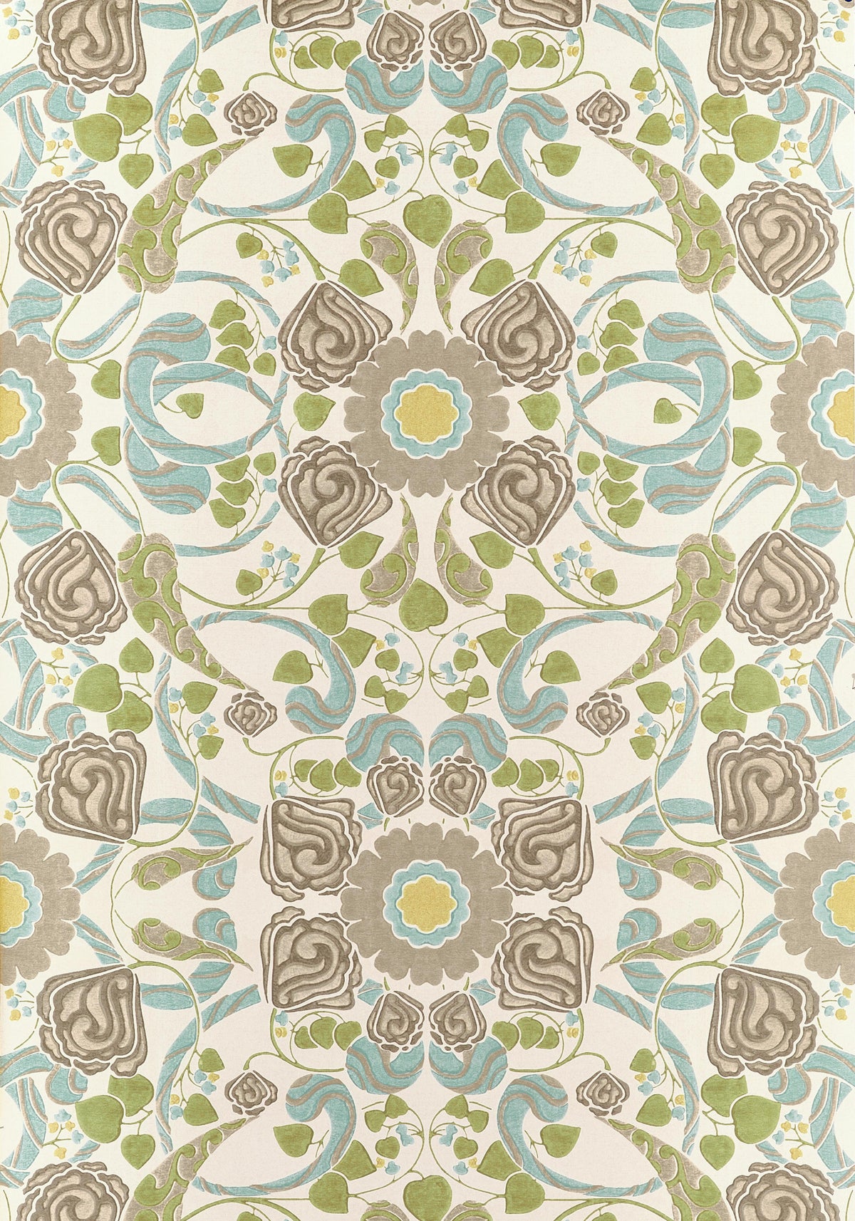 Thibaut Margaux Beige And Yellow Wallpaper