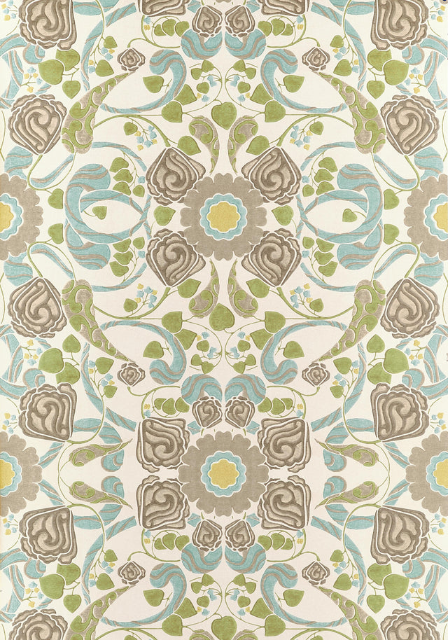 Thibaut Margaux Beige And Yellow Wallpaper