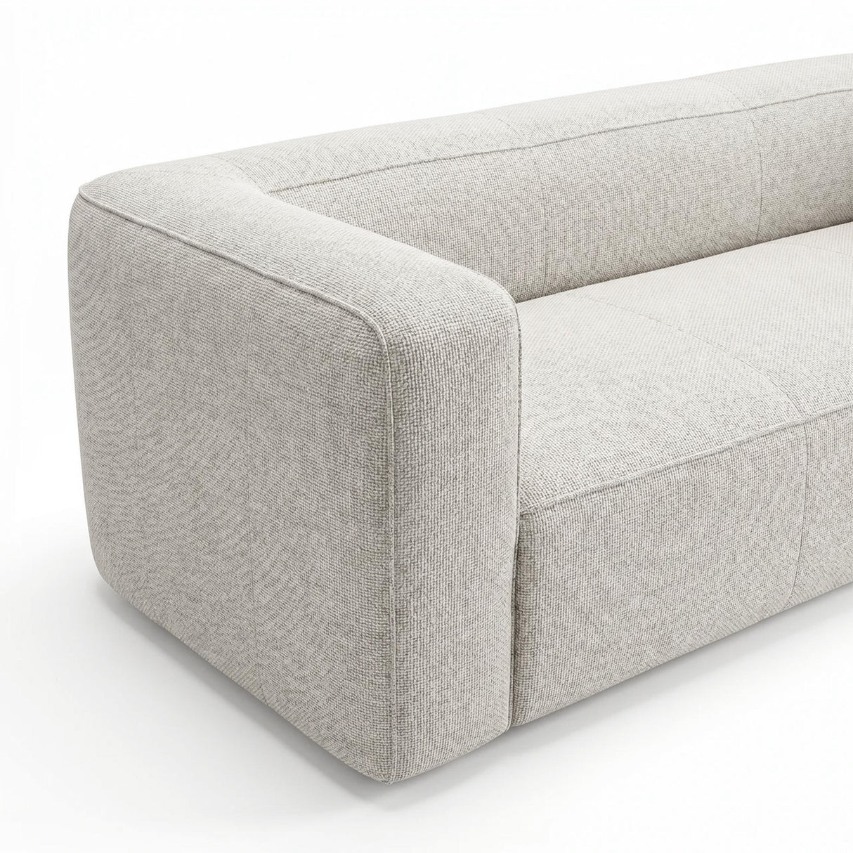 TOV Aurora Pebble Beige Heavy Basketweave Sofa