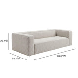 TOV Aurora Pebble Beige Heavy Basketweave Sofa