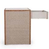 TOV Kora Brown Cotton Jute Nightstand