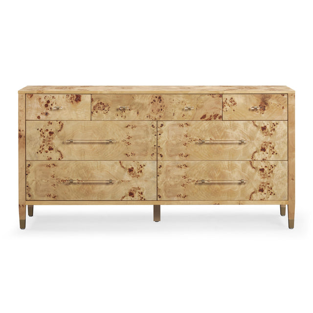 TOV Brandyss Natural Burl 7-Drawer Dresser