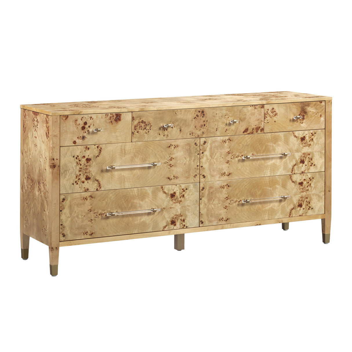 TOV Brandyss Natural Burl 7-Drawer Dresser