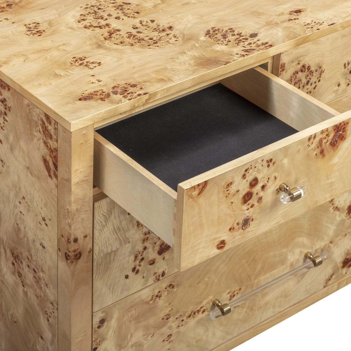 TOV Brandyss Natural Burl 7-Drawer Dresser