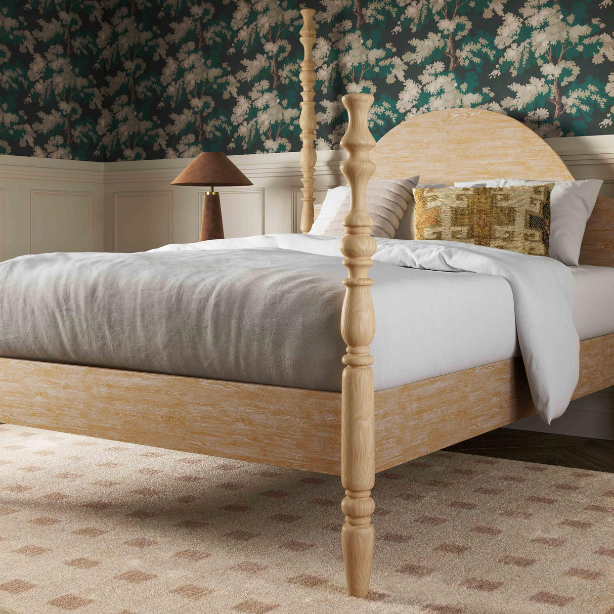 TOV Rosalie Washed Natural Ash Queen Bed