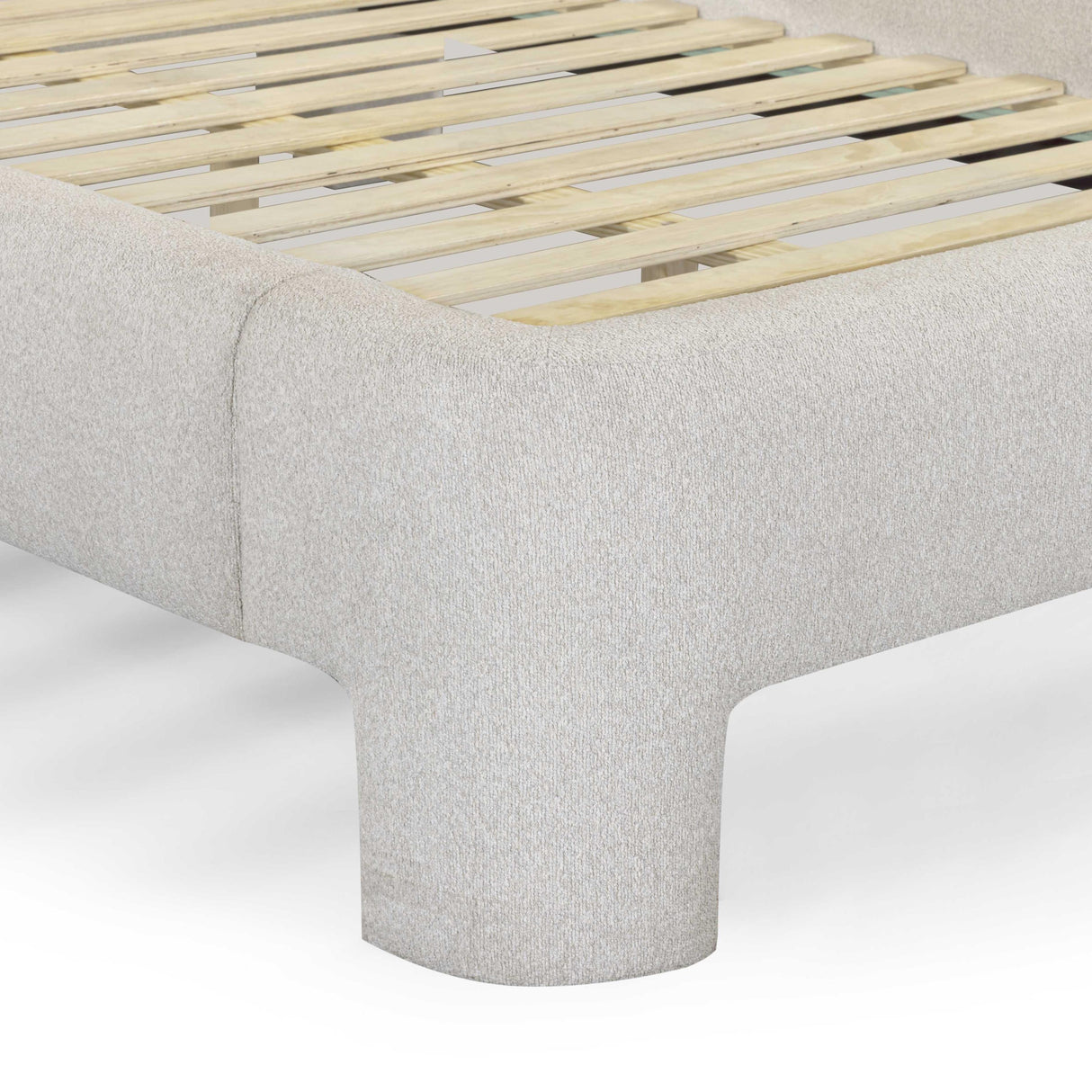 TOV Orphea Sugar Off-White Boucle Queen Bed