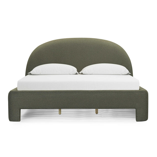 TOV Orphea Kale Green Boucle King Bed